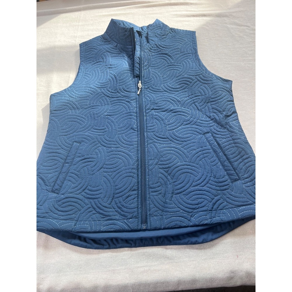Pebble Beach Quilted Dry-Luxe Performance Vest Blue sz L Golf Country Club Fall - Picture 3 of 15